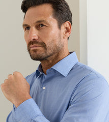 Peter Millar Brighton Perfect Poplin Sport Shirt - Cottage Blue