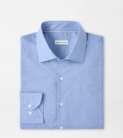 Peter Millar Brighton Perfect Poplin Sport Shirt - Cottage Blue