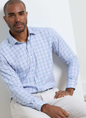 Peter Millar Simon Crown Lite Cotton Stretch Sport Shirt - Coottage Blue