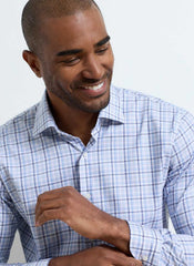 Peter Millar Simon Crown Lite Cotton Stretch Sport Shirt - Coottage Blue