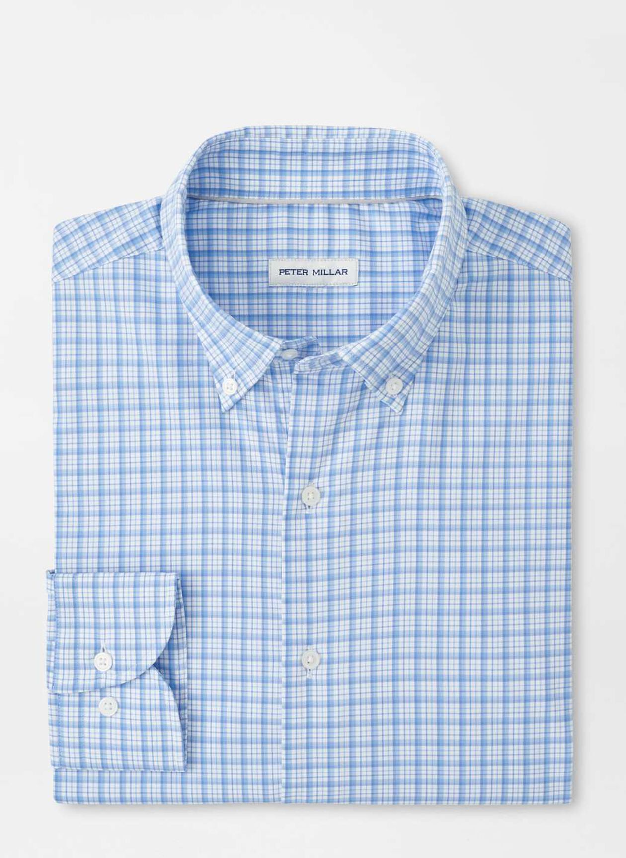 Peter Millar Calvin Crown Lite Cotton Stretch Sport Shirt - Cottage Blue