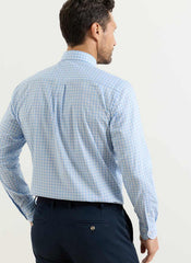 Peter Millar Calvin Crown Lite Cotton Stretch Sport Shirt - Cottage Blue