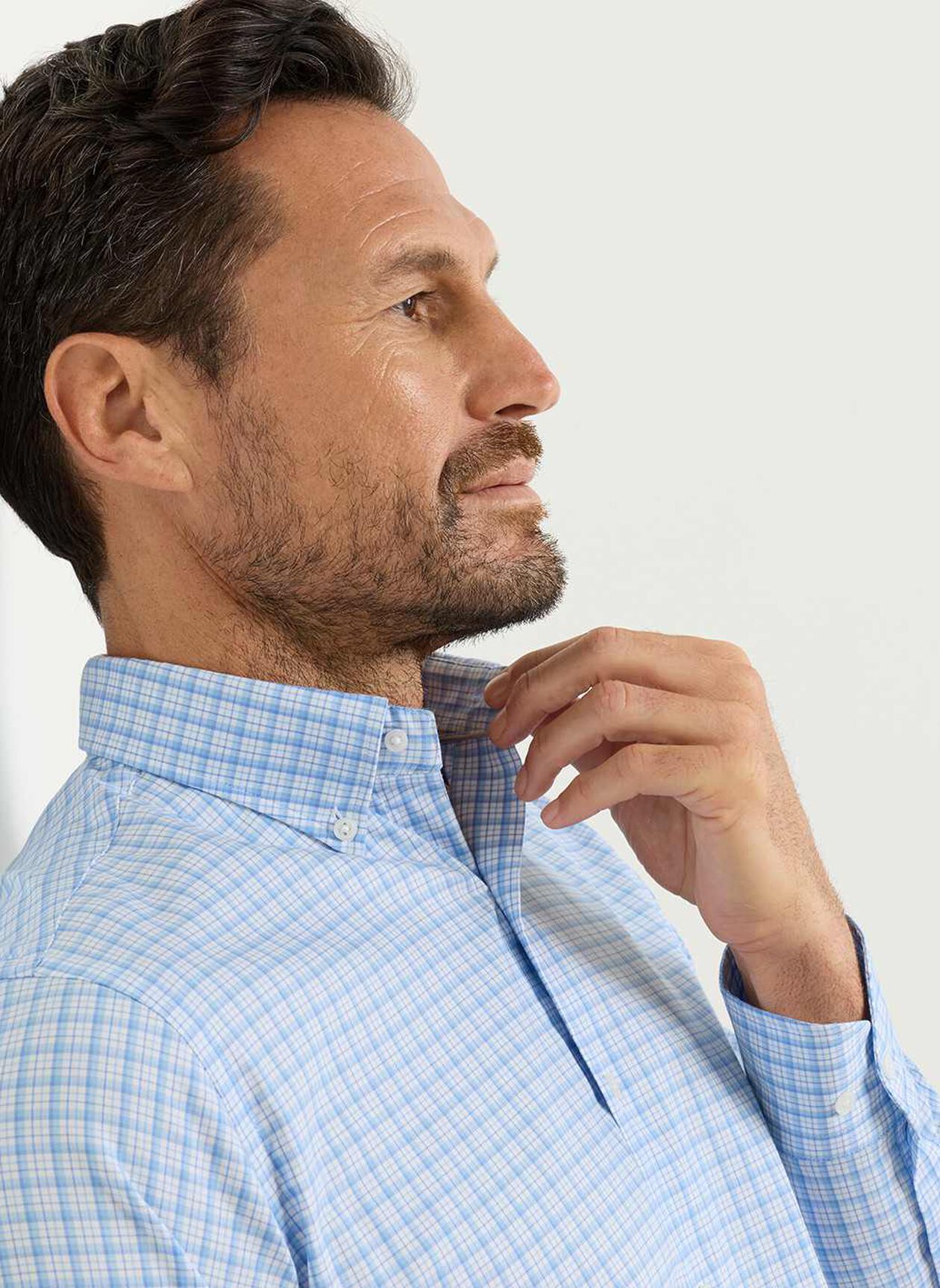 Peter Millar Calvin Crown Lite Cotton Stretch Sport Shirt - Cottage Blue