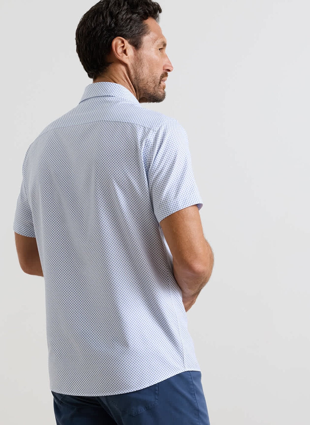 Peter Millar Cecil Performance Poplin Sport Shirt - Cloudy Blue