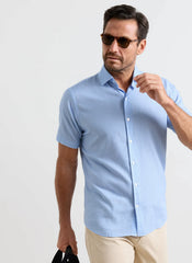 Peter Millar Windsail Cotton Lyocell Sport Shirt - Bluebird