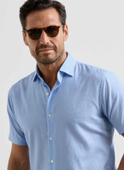 Peter Millar Windsail Cotton Lyocell Sport Shirt - Bluebird