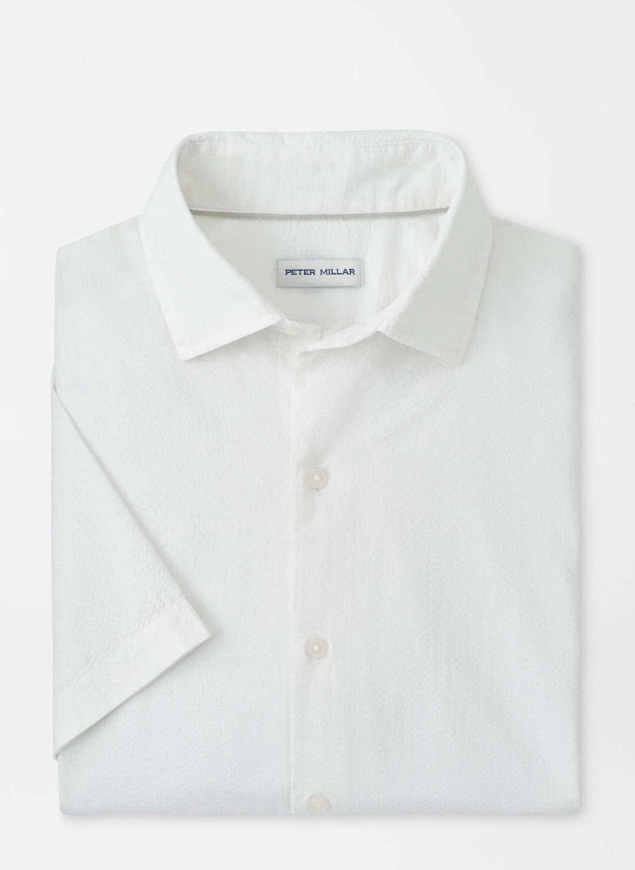 Peter Millar Seaward Cotton Lyocell Sport Shirt - White