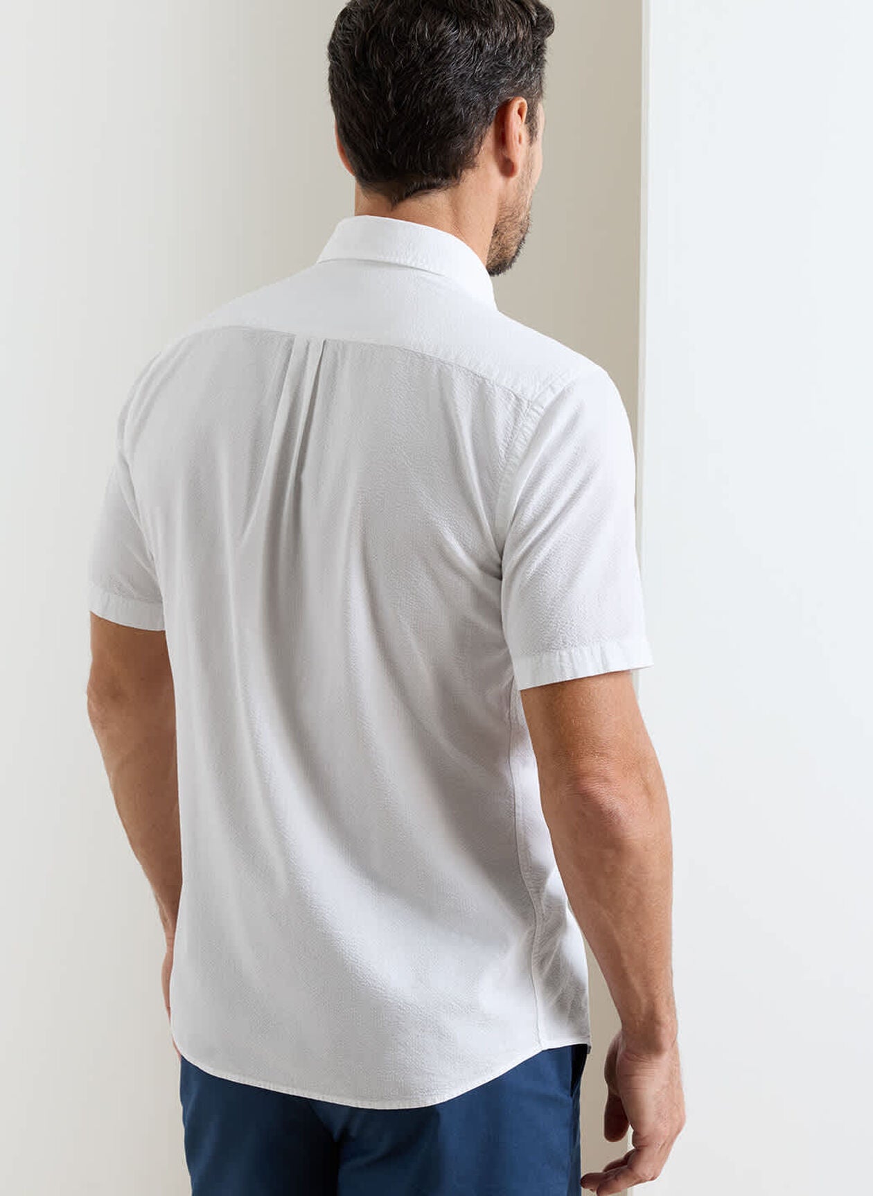 Peter Millar Seaward Cotton Lyocell Sport Shirt - White