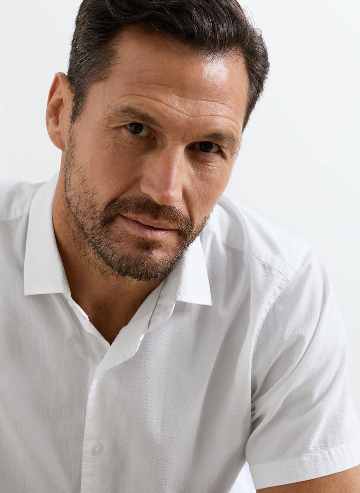 Peter Millar Seaward Cotton Lyocell Sport Shirt - White