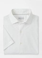 Peter Millar Seaward Cotton Lyocell Sport Shirt - White