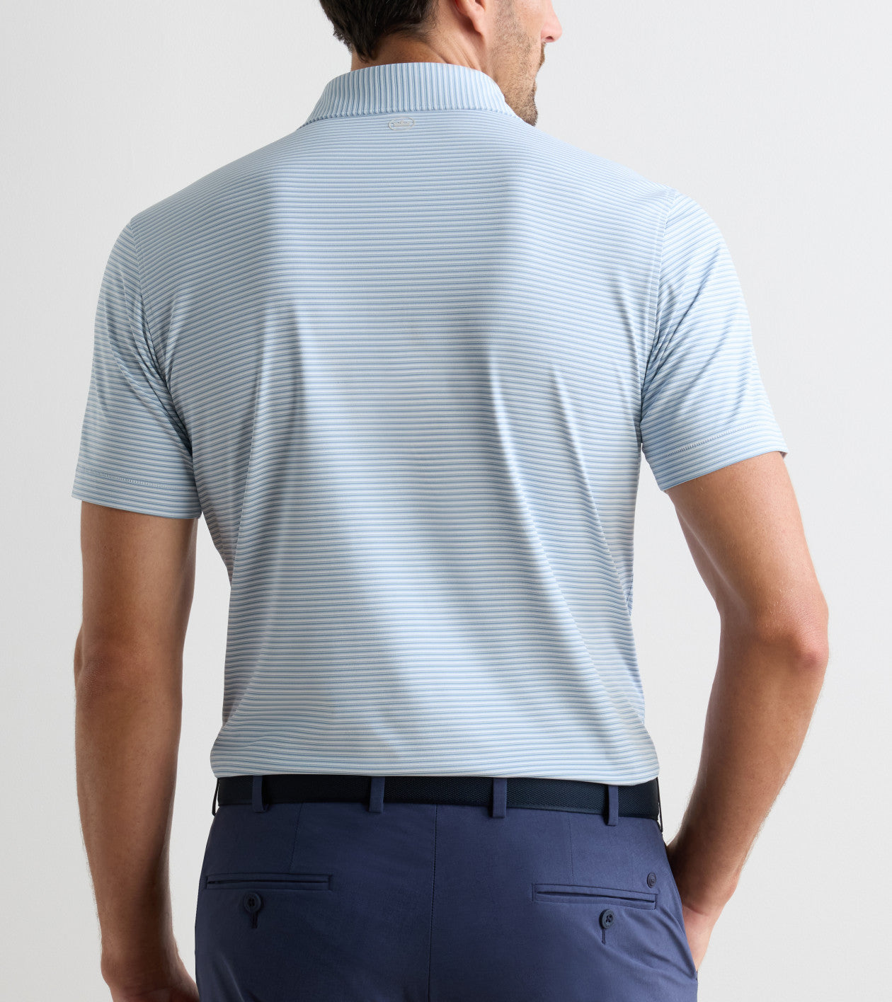 Peter Millar Ensemble Performance Jersey Polo - White/Light Willow