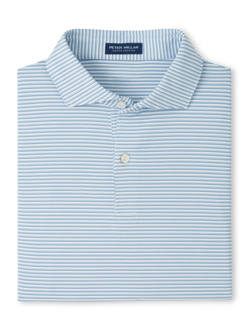 Peter Millar Ensemble Performance Jersey Polo - White/Light Willow