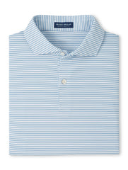 Peter Millar Ensemble Performance Jersey Polo - White/Light Willow