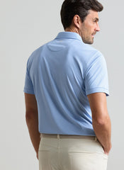 Peter Millar Granada Performance Jersey Polo - Dusk Blue