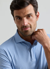 Peter Millar Granada Performance Jersey Polo - Dusk Blue