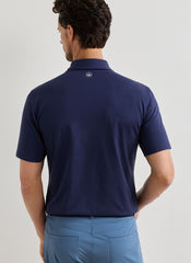 Peter Millar Albatross Cotton Blend Pique Polo - Navy