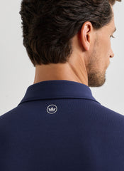 Peter Millar Albatross Cotton Blend Pique Polo - Navy