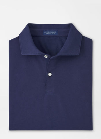 Peter Millar Albatross Cotton Blend Pique Polo - Navy