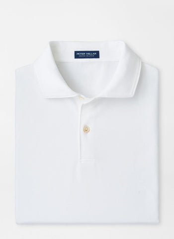 Peter Millar Albatross Cotton Blend Pique Polo - White