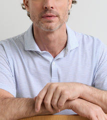 Peter Millar Journeyman Stripe Polo - White