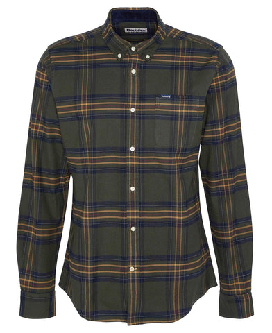 Barbour Portdown Tailored Checked Shirt - Olive