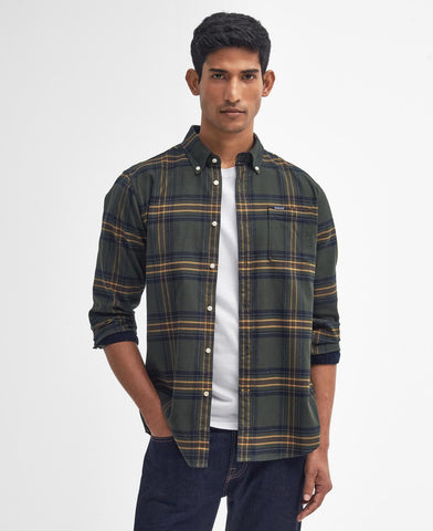 Barbour Portdown Tailored Checked Shirt - Olive