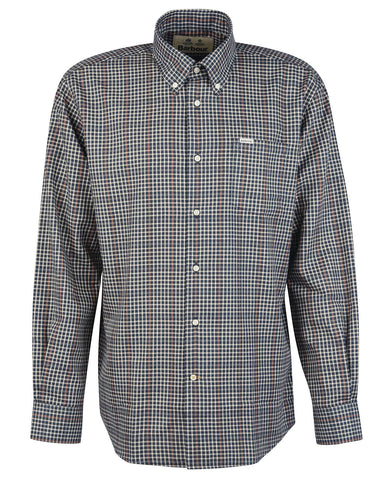 Barbour Henderson Regular Thermo Weave Checked Shirt - Navy