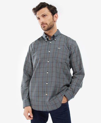 Barbour Henderson Regular Thermo Weave Checked Shirt - Navy