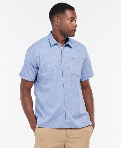 Barbour Nelson Short Sleeve Summer Shirt - Blue