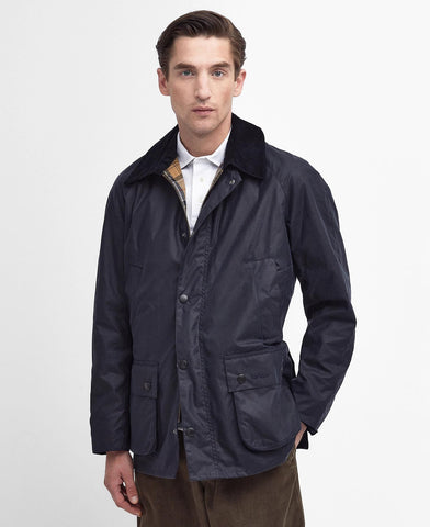 Barbour Ashby Wax Jacket - Navy