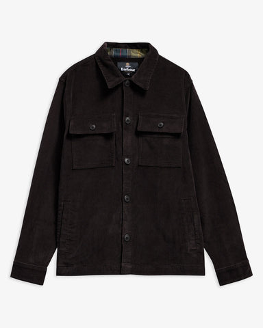 Barbour Tartan Trim Cord Overshirt - Olive