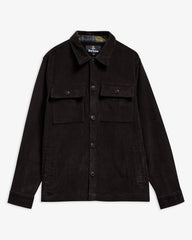 Barbour Tartan Trim Cord Overshirt - Olive