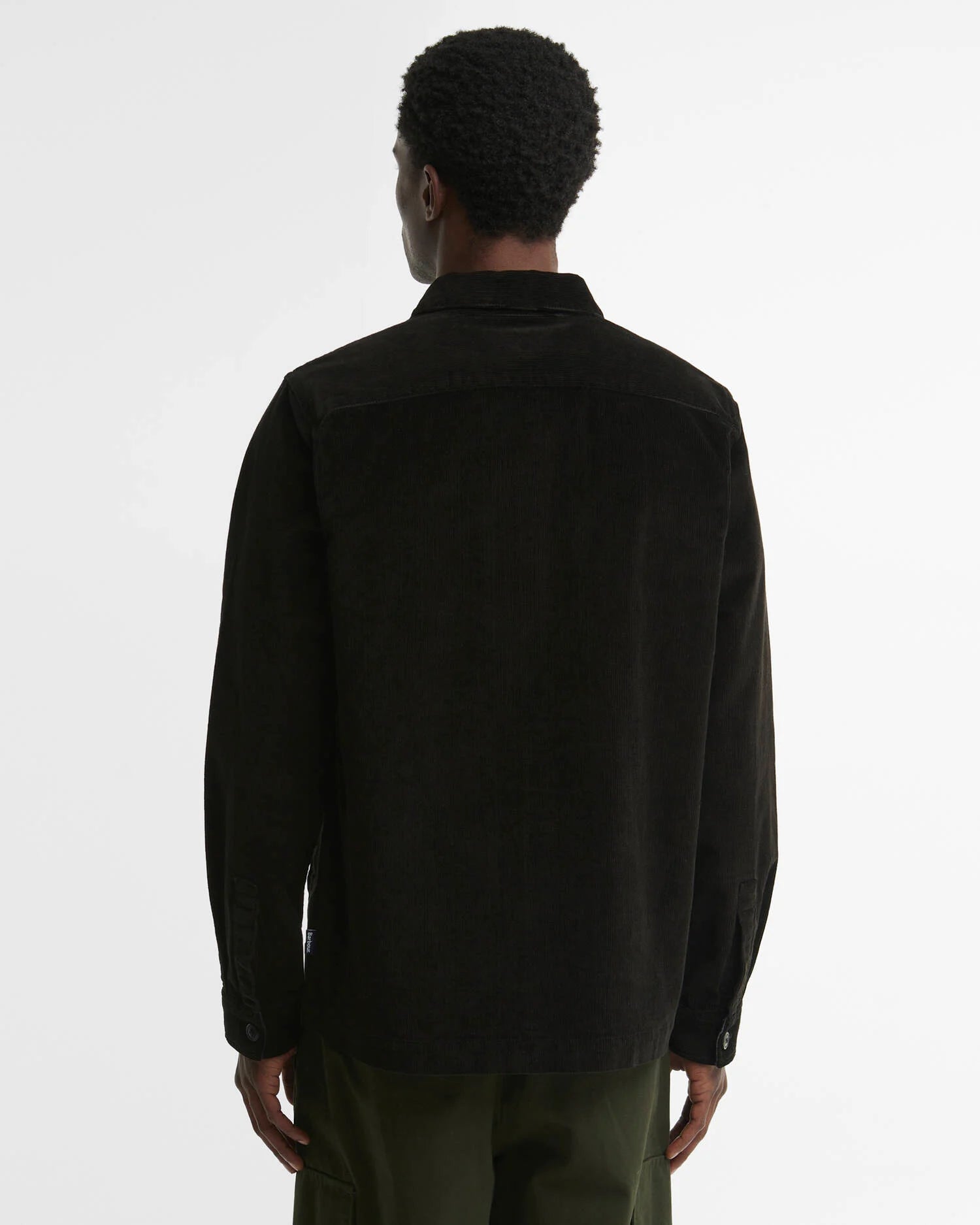 Barbour Tartan Trim Cord Overshirt - Olive