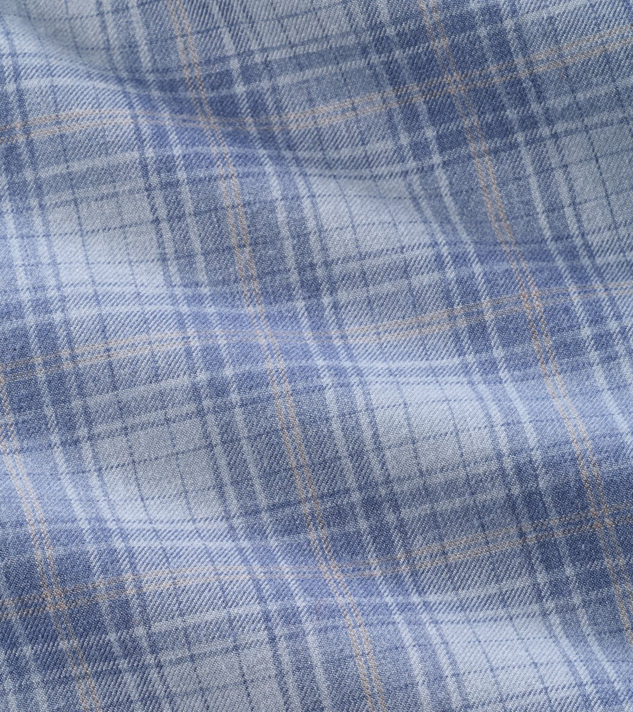 Peter Millar Dean Performance Flannel Sport Shirt - Gravel Blue