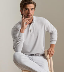 Peter Millar Lyons Stripe Performance Long Sleeve Polo - Gale
