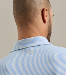 Peter Millar Lyons Stripe Performance Long Sleeve Polo - Lake Blue