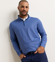 Peter Millar Perth Herringbone Performance 1/4 Zip - Sport Navy
