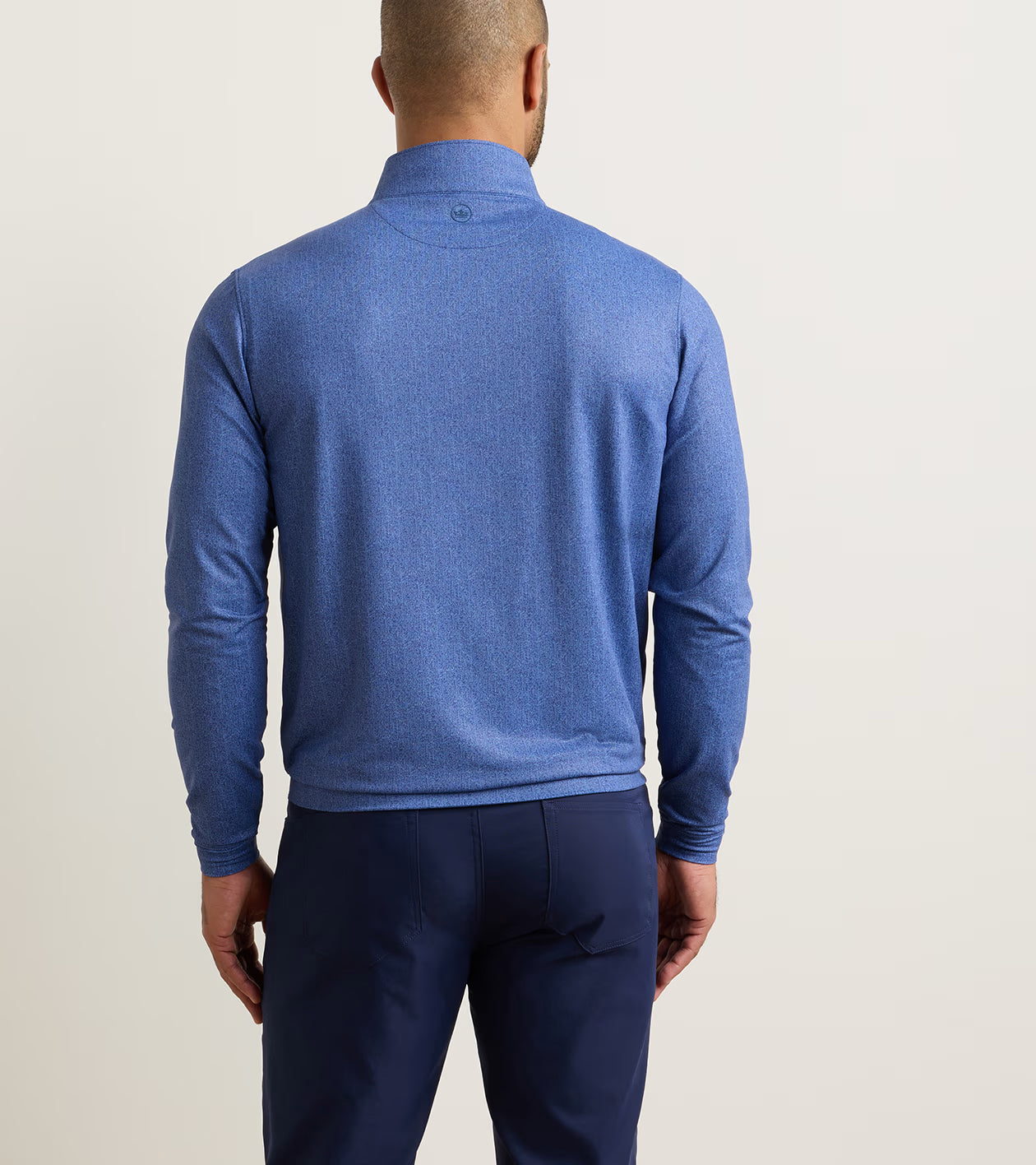 Peter Millar Perth Herringbone Performance 1/4 Zip - Sport Navy