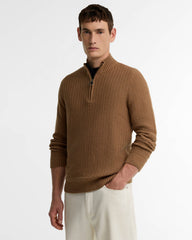 Barbour Pluckley Half Zip Knit Jumper - Sandstone