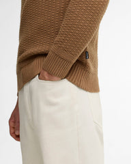 Barbour Pluckley Half Zip Knit Jumper - Sandstone