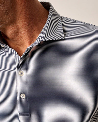 Johnnie-O Performance Jersey Polo Lyndonn Stripe - Navy