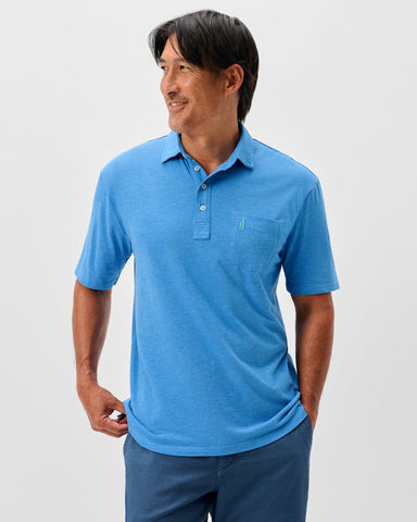 Johnnie-O Original 4 Button Polo - Heather Venice Blue