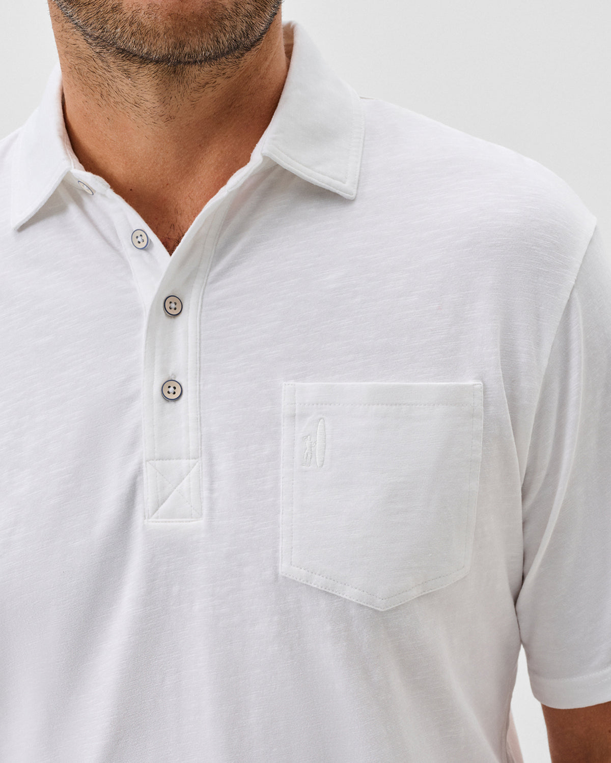 Johnnie-O Original 4 Button Polo - Coastal Wash White