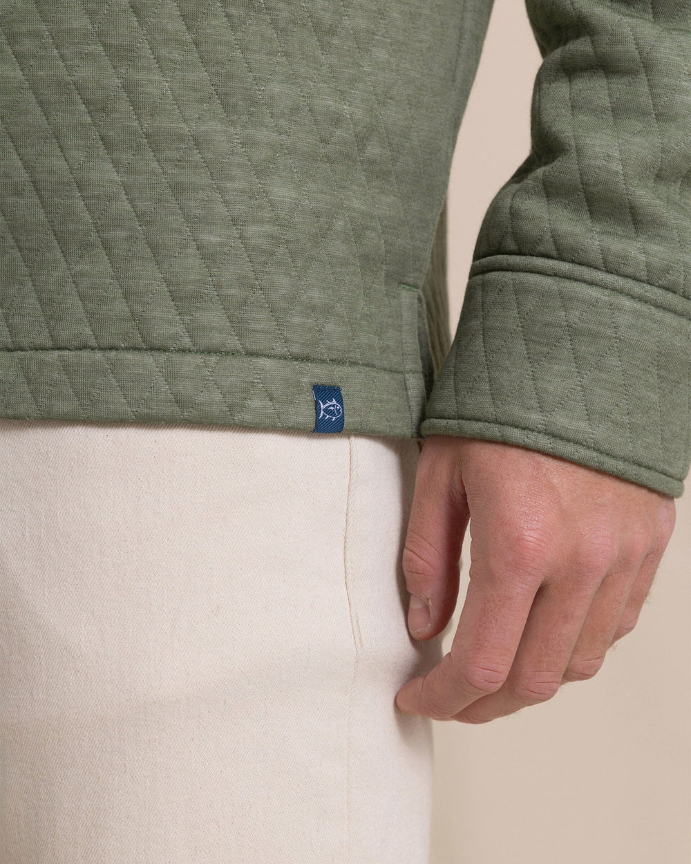 Southern Tide Heather Quilted Knit Shacket - Cedar Green
