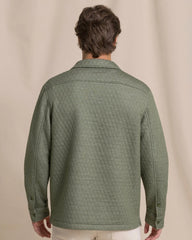 Southern Tide Heather Quilted Knit Shacket - Cedar Green