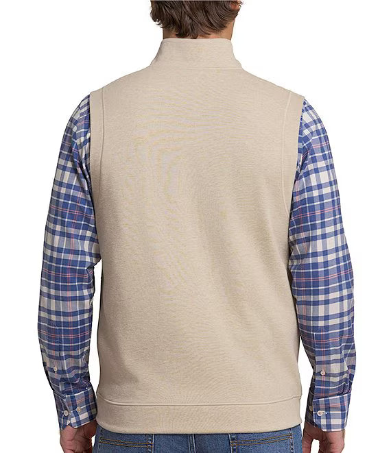 Southern Tide Lightweight Knit Reversible Vest - Sandstone Khaki