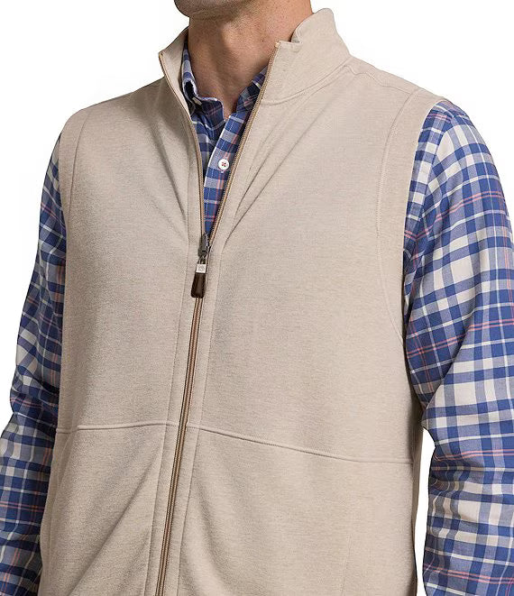 Southern Tide Lightweight Knit Reversible Vest - Sandstone Khaki