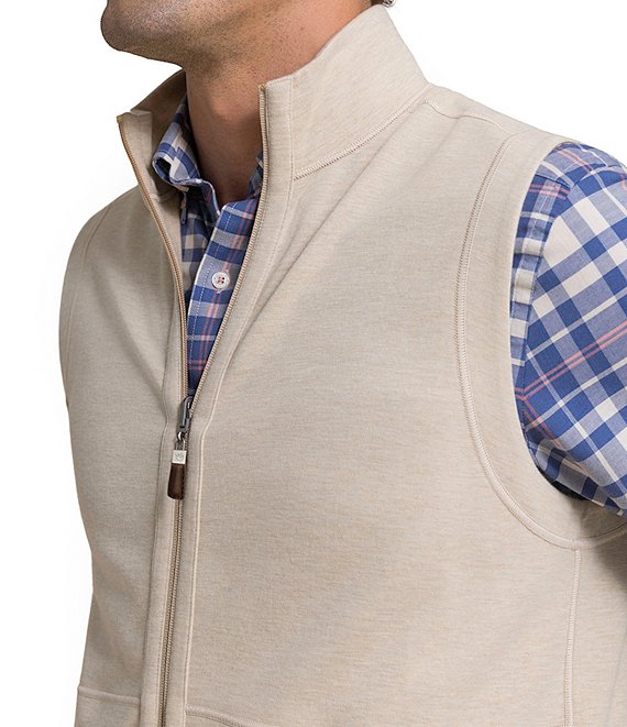 Southern Tide Lightweight Knit Reversible Vest - Sandstone Khaki