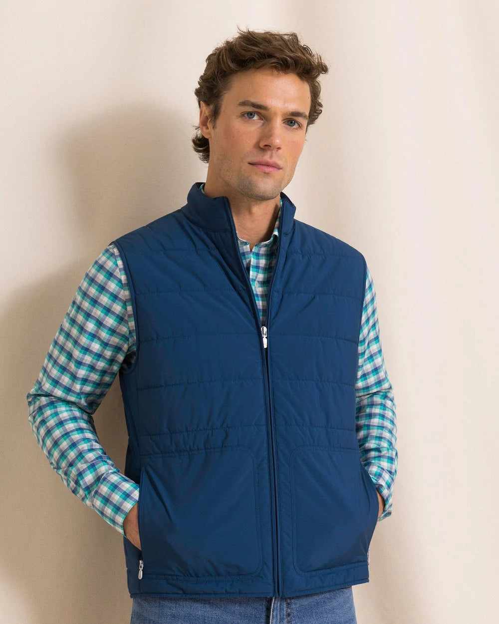 Southern Tide Quilted Vest - Nautical Navy