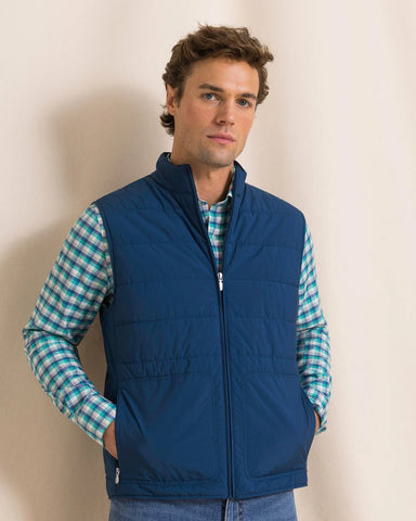 Southern Tide Quilted Vest - Nautical Navy